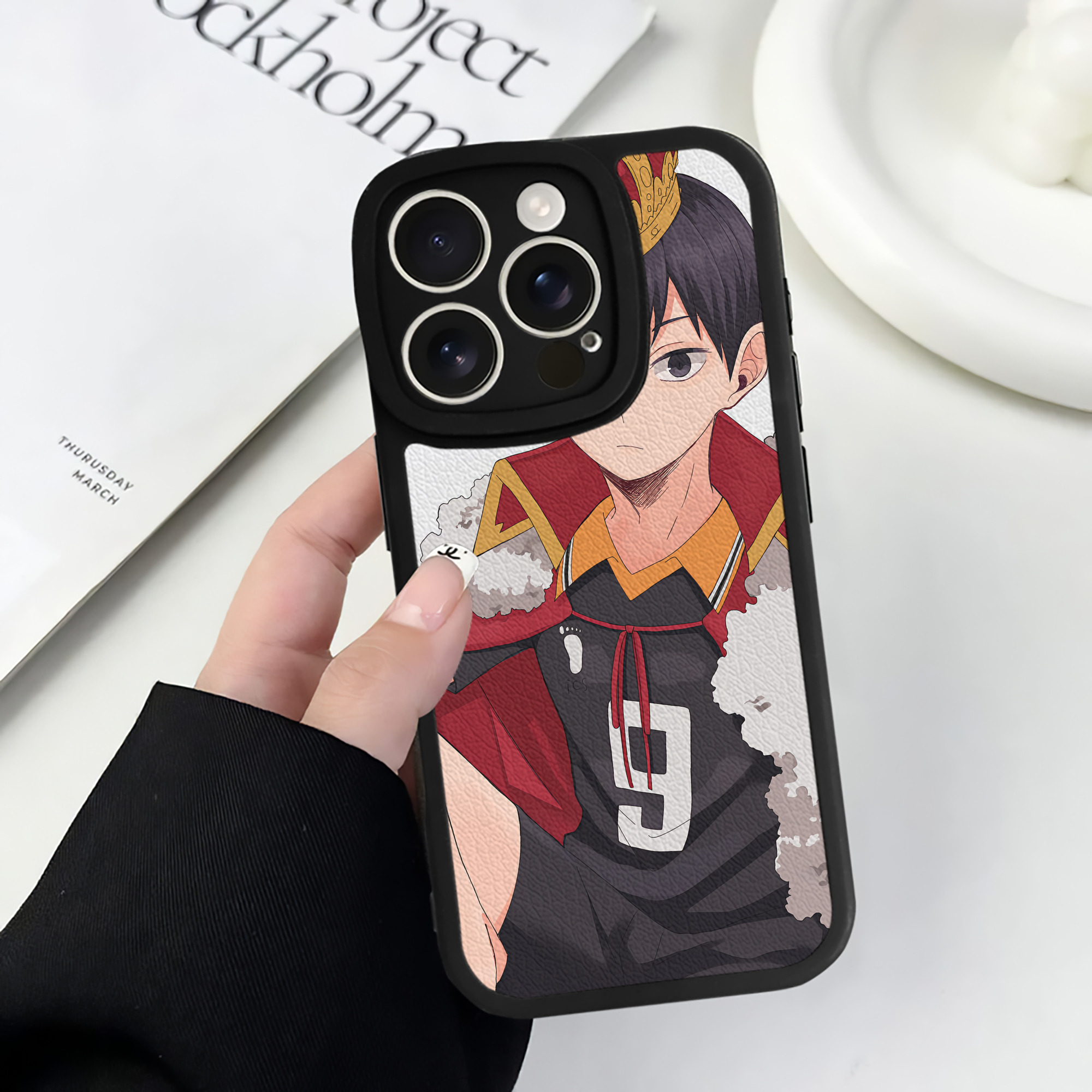（画像用） ハイキュー!! Haikyu!! 【iPhone 16シリーズ対応】シリコンスマホケース（レザー調） 材質：シリコン